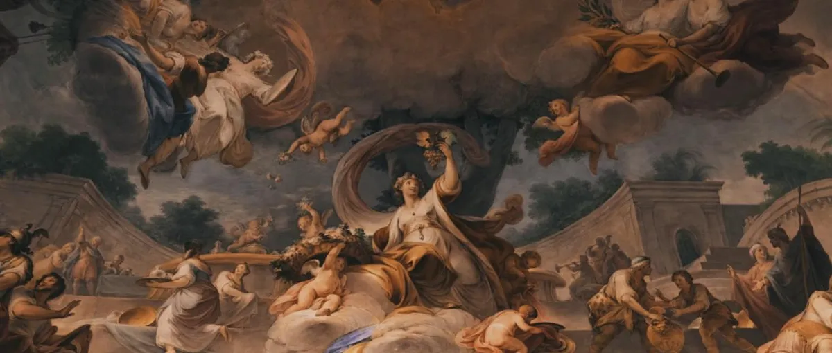Frame dell’affresco della volta della Reggia di Caserta